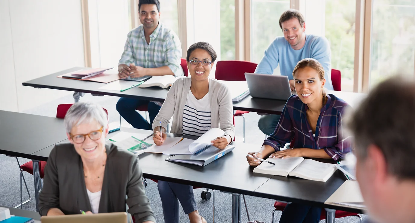 Students and Teacher in Classroom